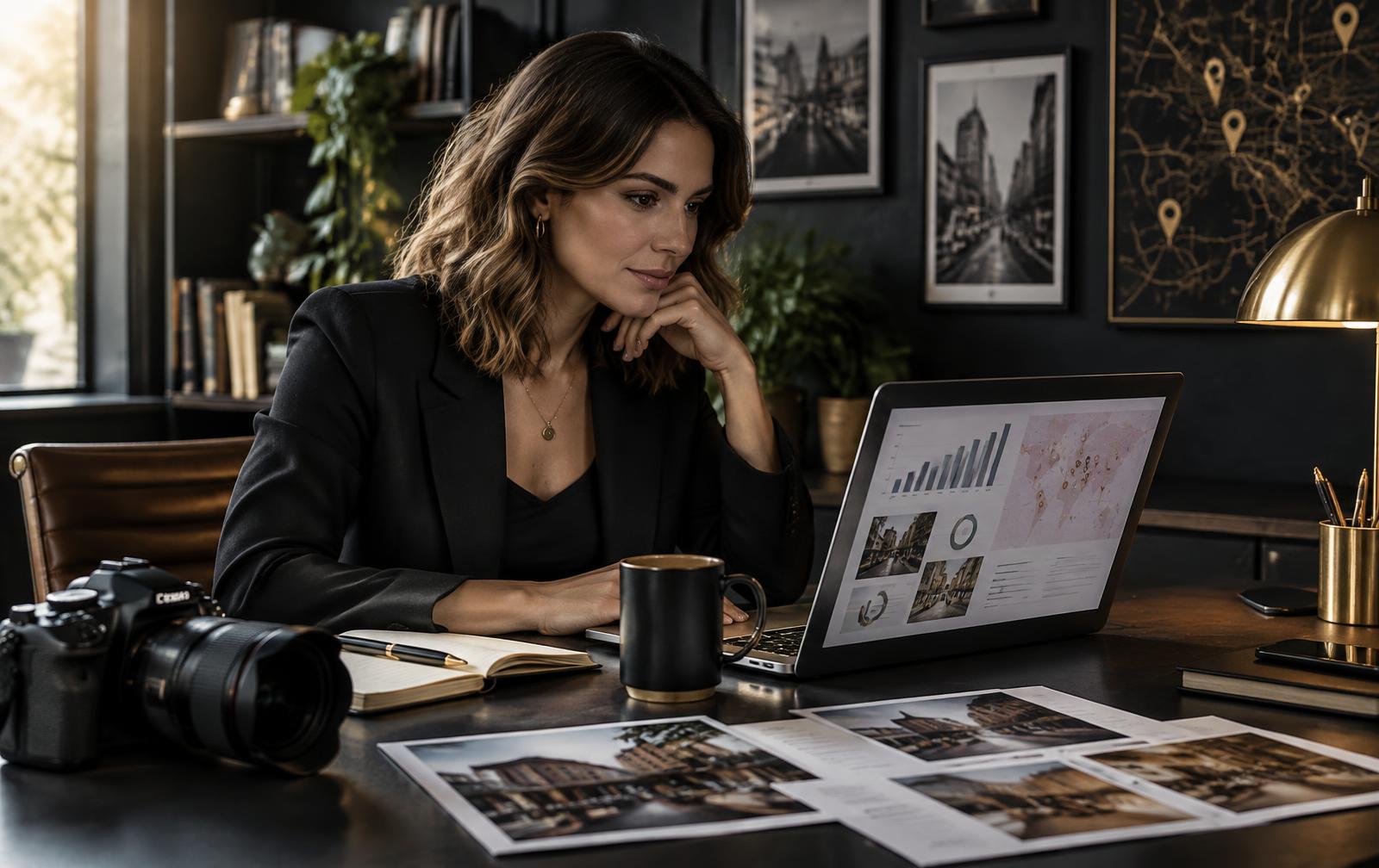 Marketing strategist reviewing a local campaign and its performance